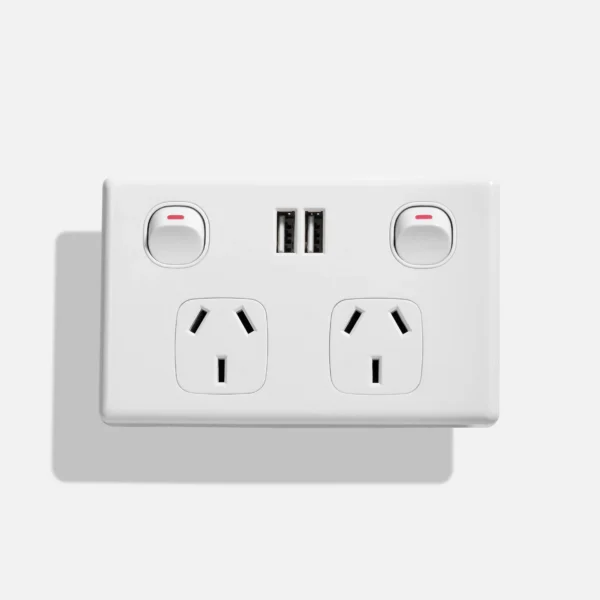 Standard double power with double USB charger (2.1A)