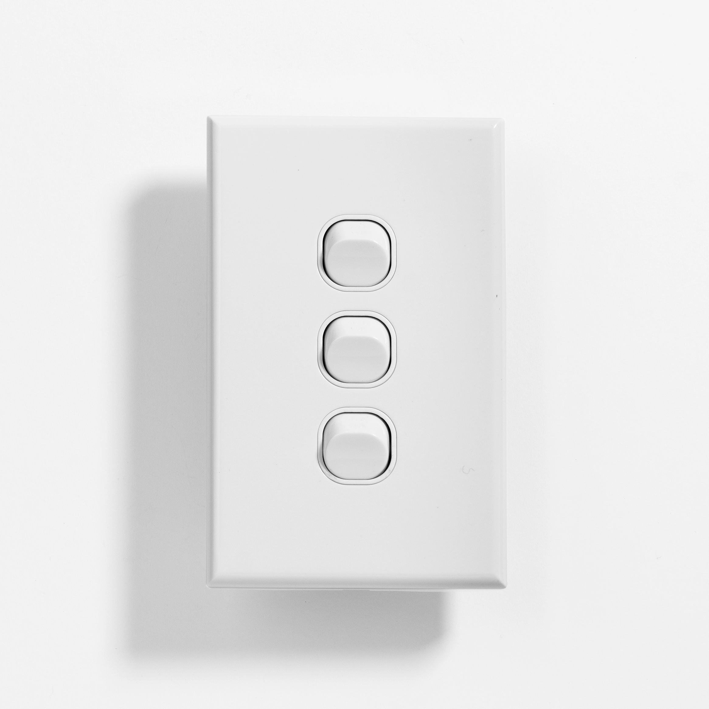 Standard three gang switch vertical