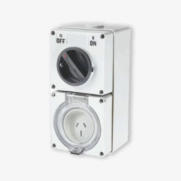 combination switched socket outlet 20A 3 flat pins