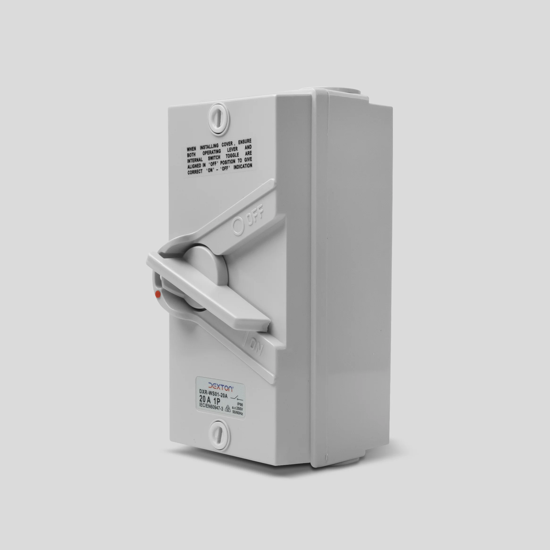 Single Isolating weatherproof 20A IP66 (20pcs BULK BUY)