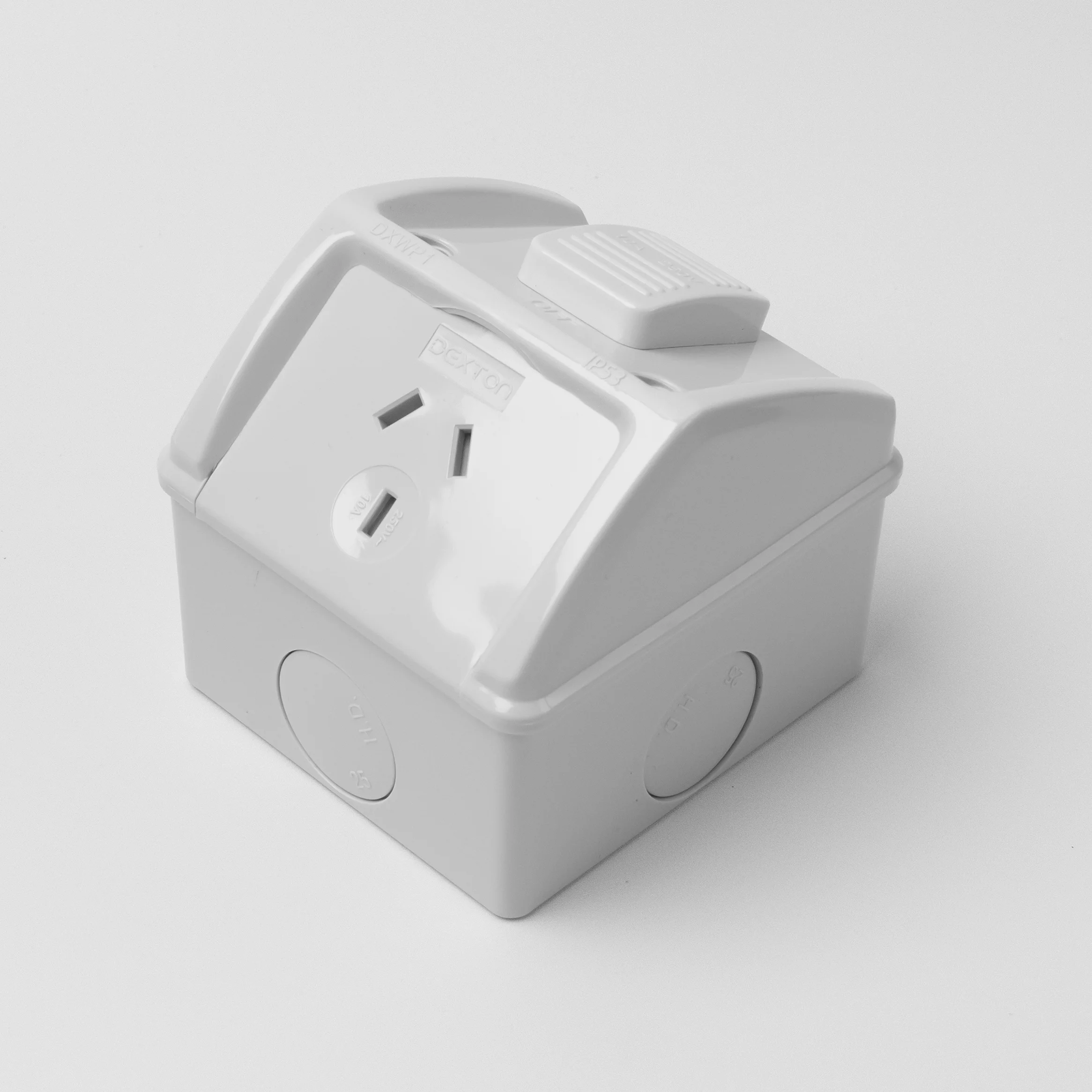 Single weatherproof socket IP53 (50pcs BULK BUY)