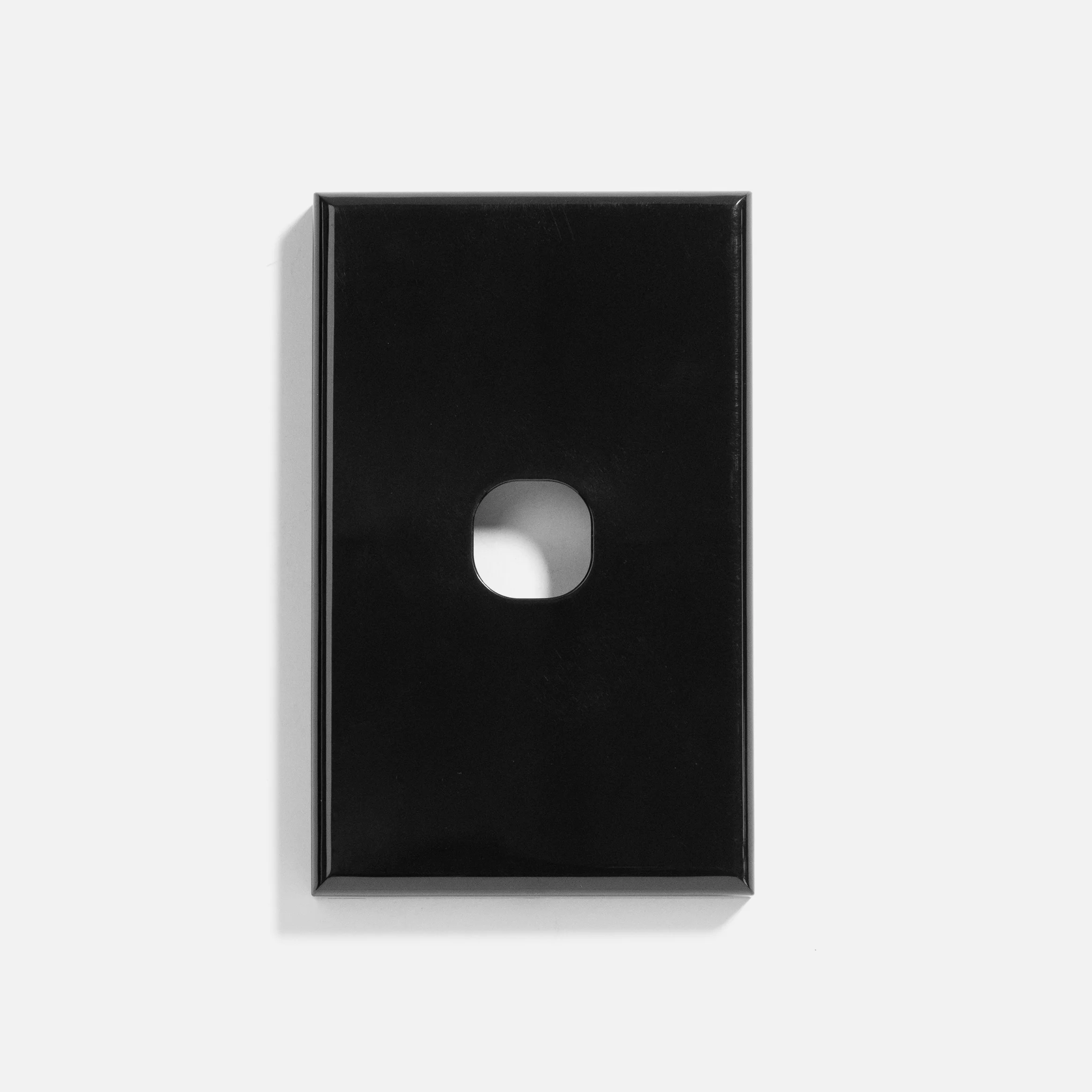 Black standard 1 gang cover & plate only