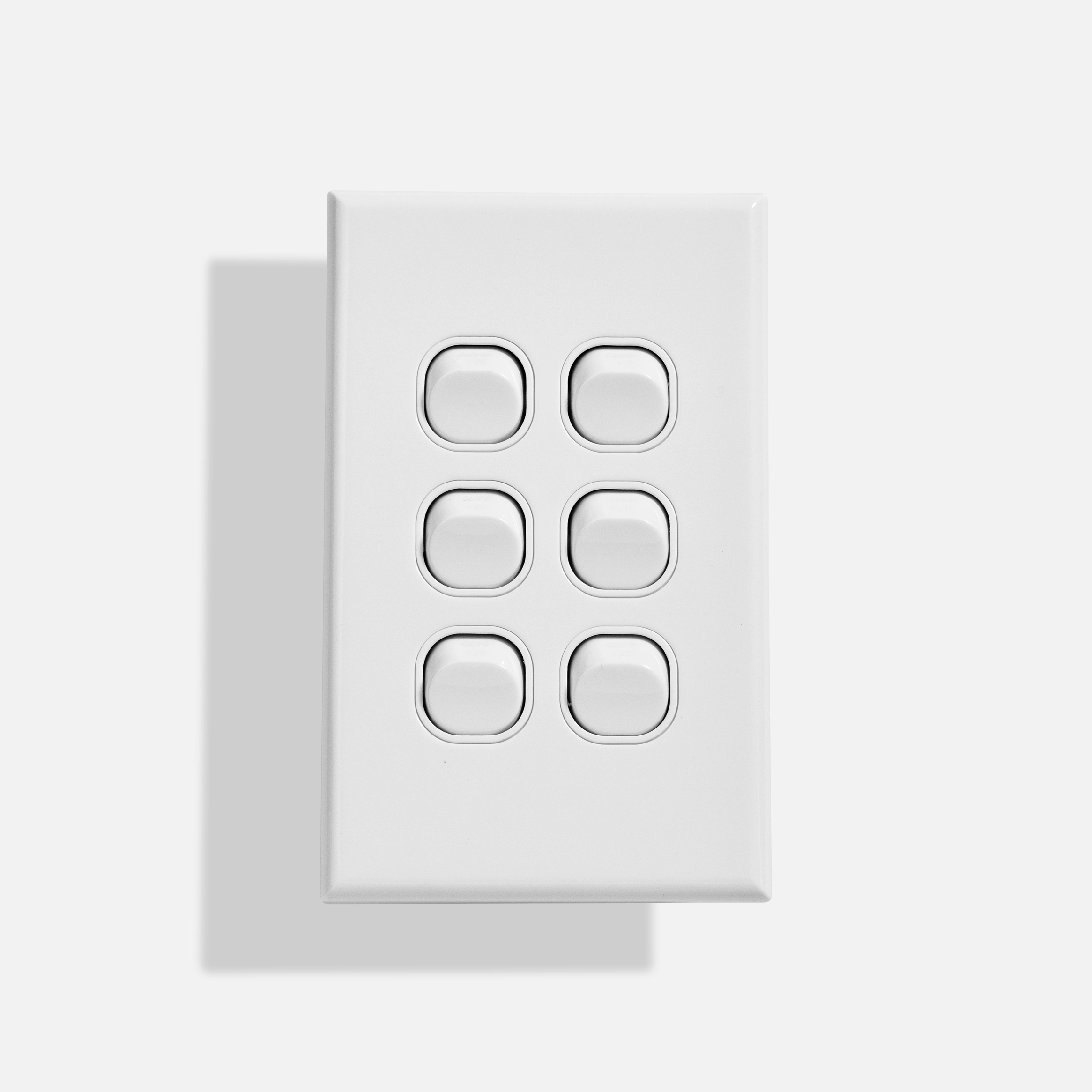 Standard six gang switch vertical