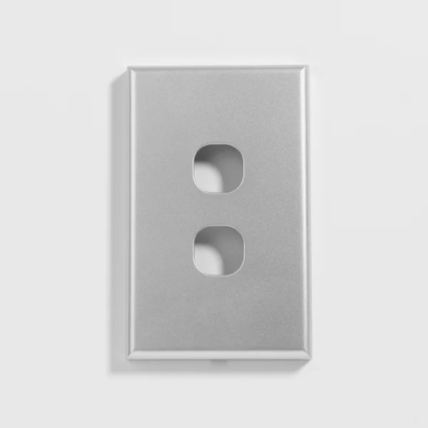 Standard two gang silver switch cover