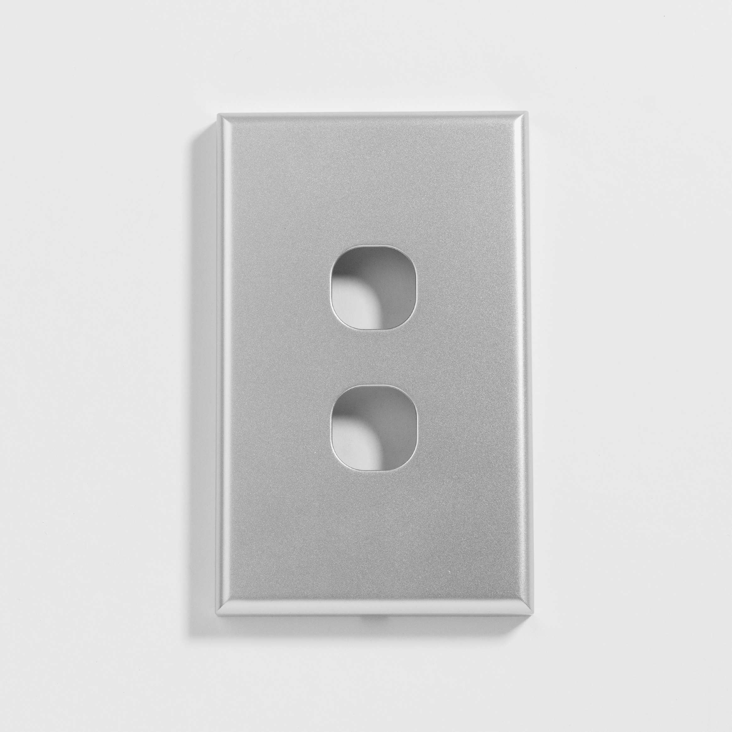 Standard two gang silver switch cover