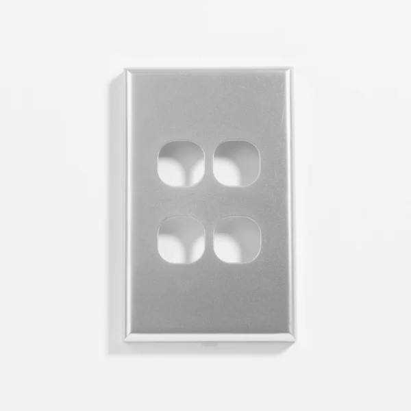 Standard four gang silver switch cover