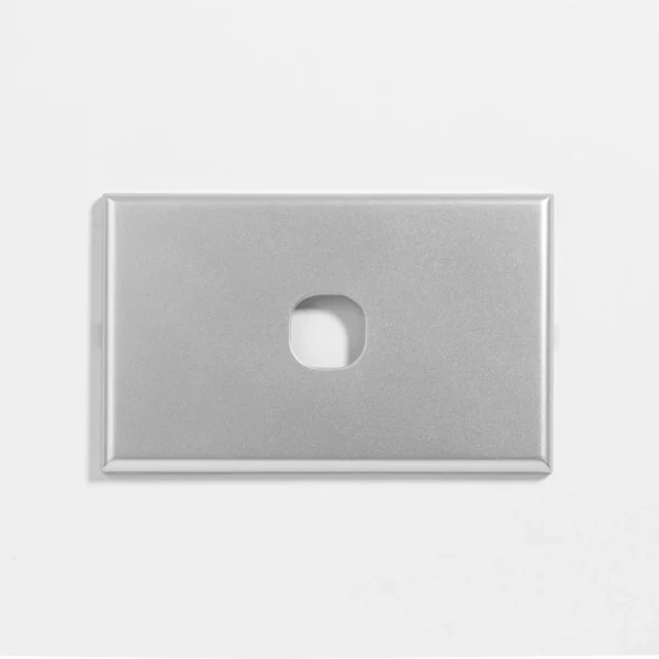 Slim one gang silver switch cover