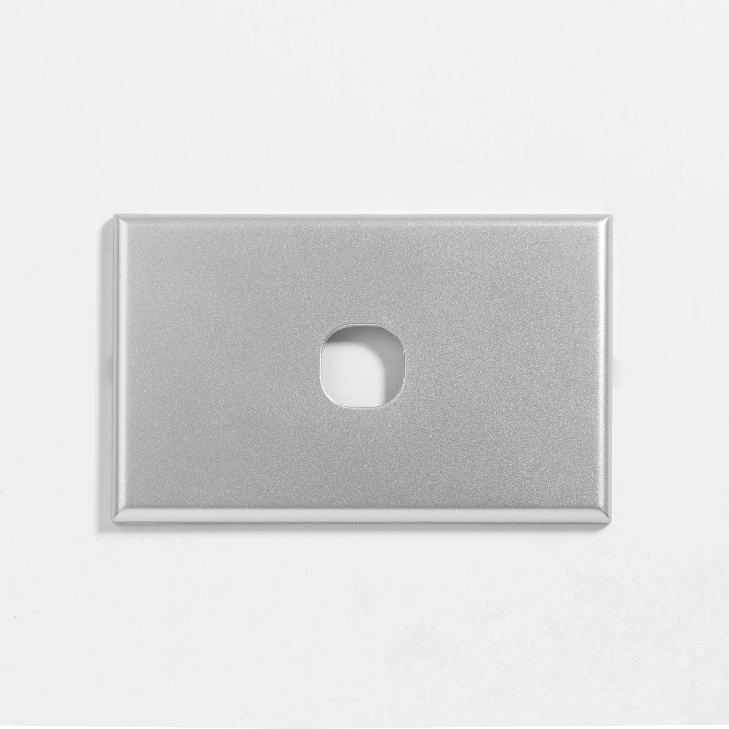 Slim one gang silver switch cover