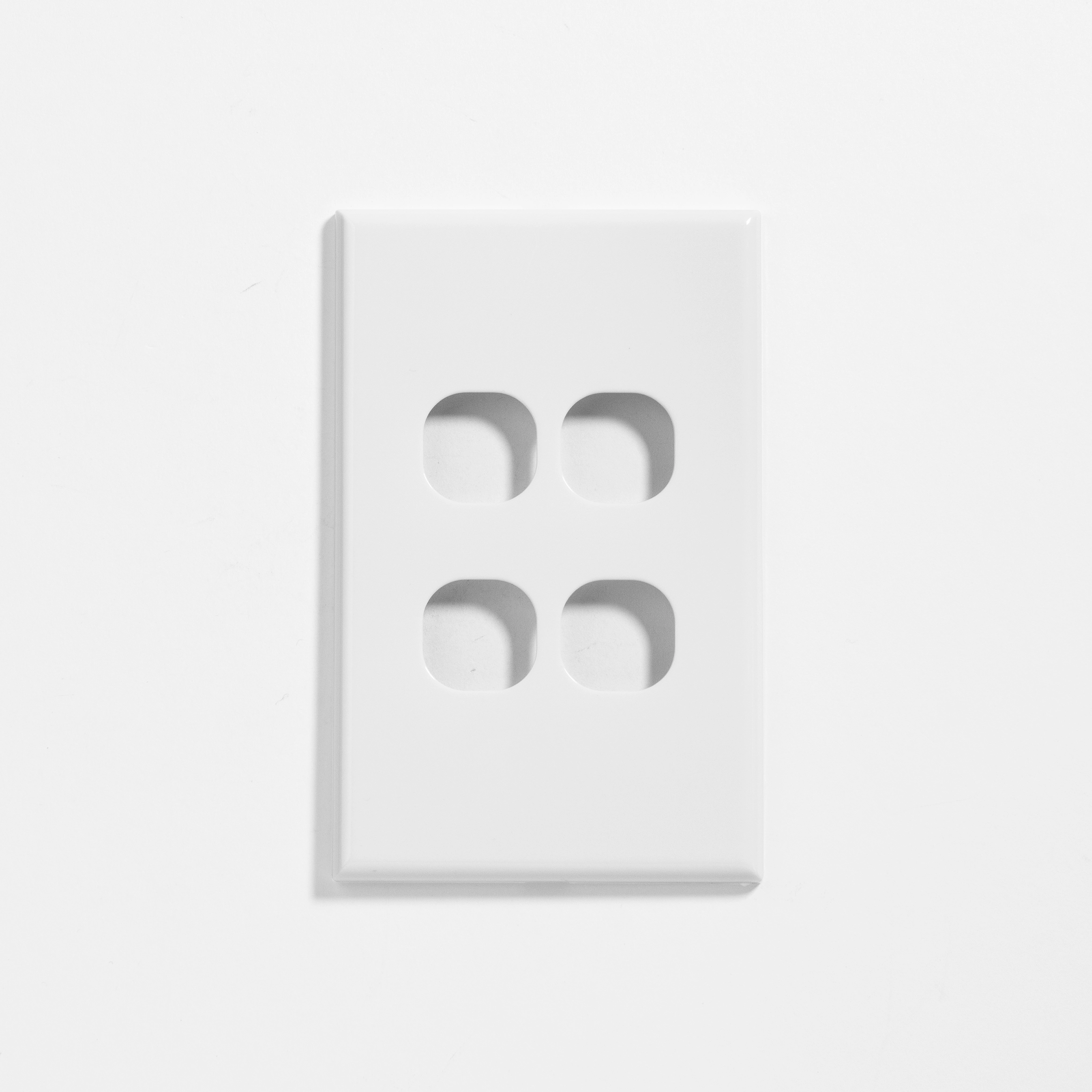 Slim four gang plate & cover only