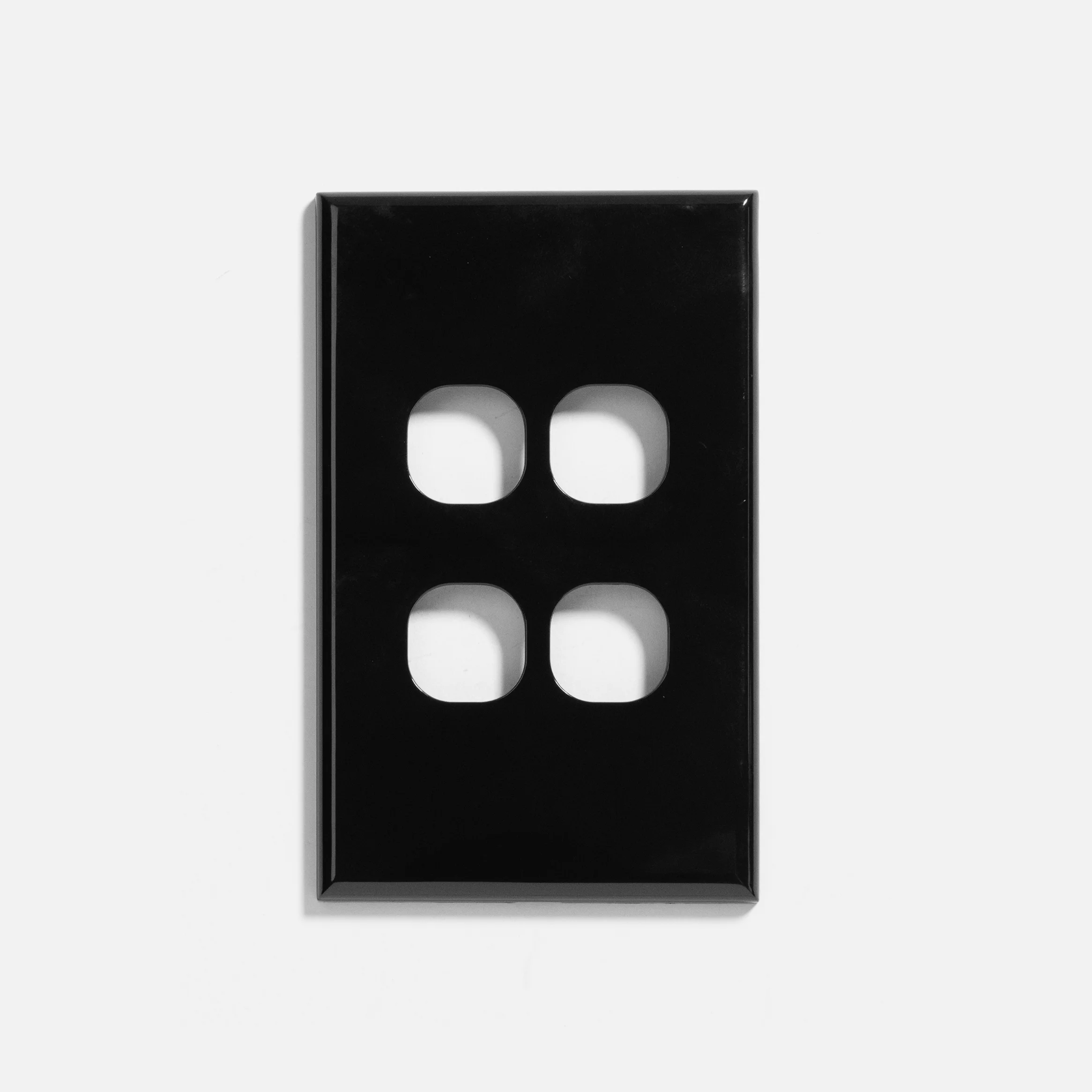 Black slim 4 gang cover and plate only