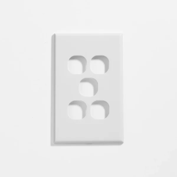 Slim five gang plate & cover only