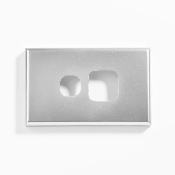 Standard single power point silver cover