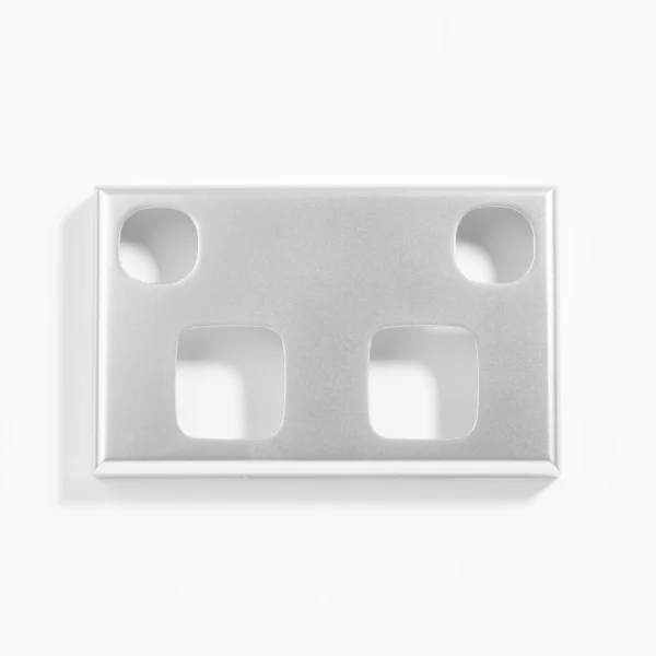 Standard double power point silver cover