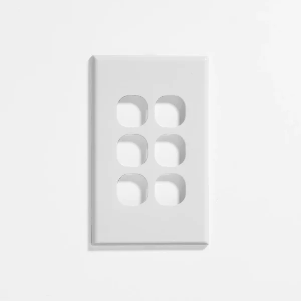 Slim six gang plate & cover only