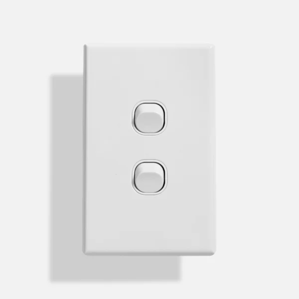 Standard two gang switch vertical round edge