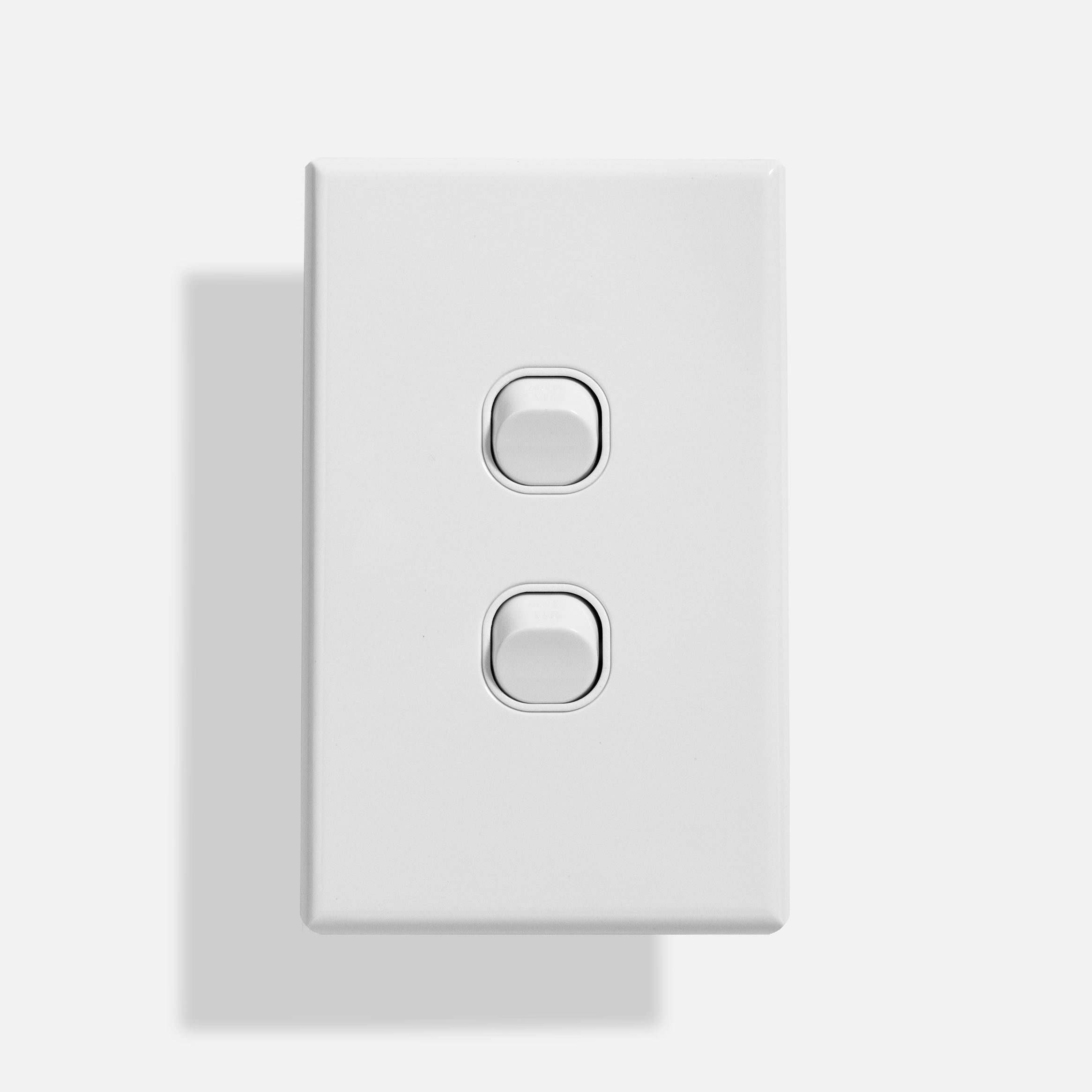 Standard two gang switch vertical round edge