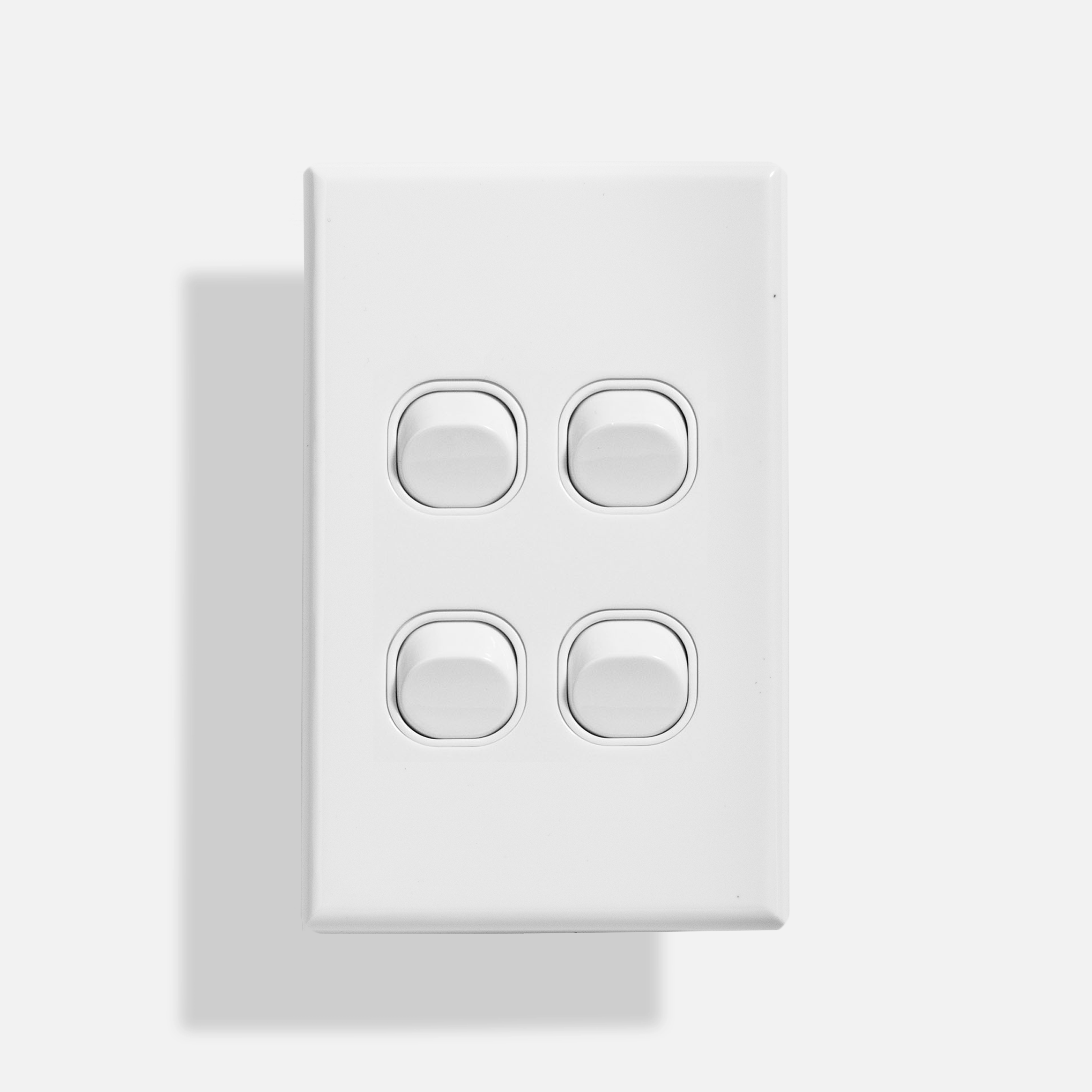 Standard four gang switch vertical round edge